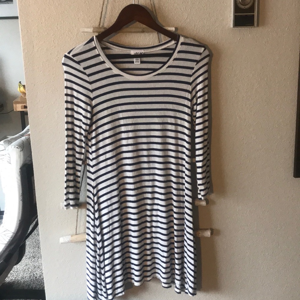 Long sleeve Striped T-shirt dress